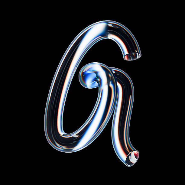 istock Glass 3D rendering of letter G, glossy transparent tubular typography 2229573651