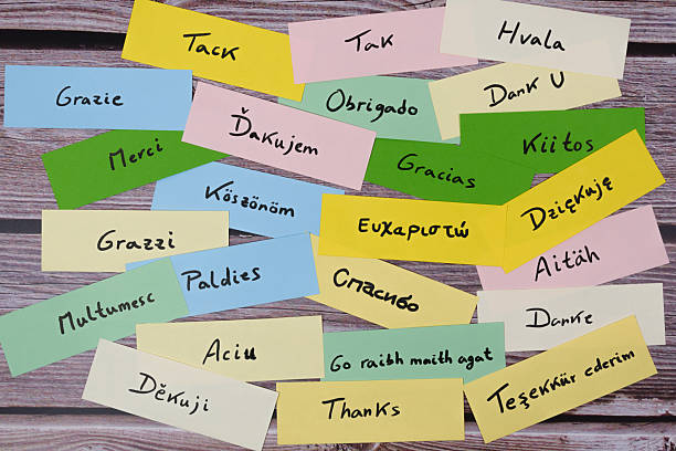 istock Thank You in Multiple Languages on Colorful Paper Notes 2229576914