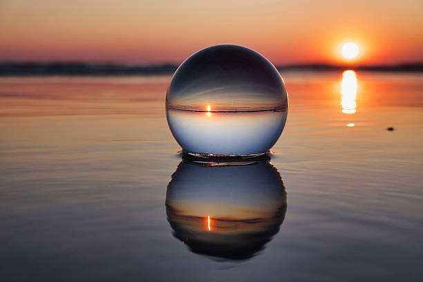 istock Crystal ball in Rimini beach during dawn 2229578845