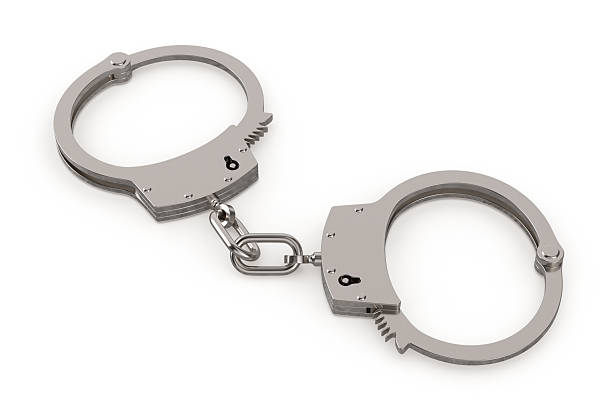 istock Handcuff on white background. Isolated 3D illustration 2229579266