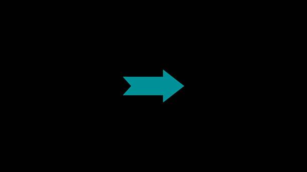Arrow right filled icon. Glowing direction arrow. Modern simple isolated sign.