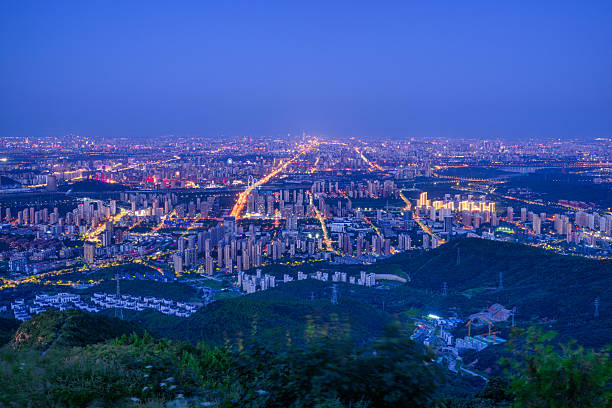 istock Overlooking Beijing cityscape at night from Western Hills 2229587837