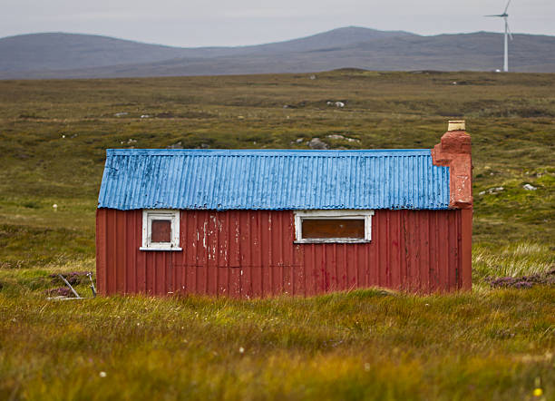 Old abandoned Scottish Bothy isle of Lewis Outer Hebrides Scotland