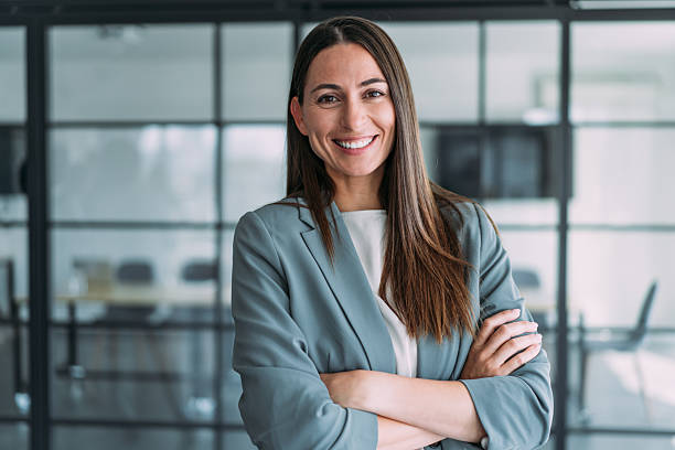 istock Confident businesswoman in modern office. 2229590945