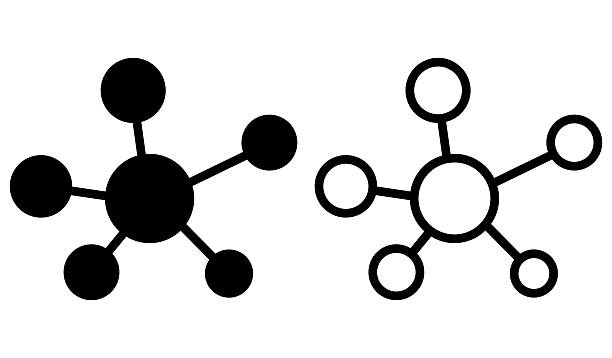 Molecules icons set. Molecules icons group. DNA silhouette symbols. Vector illustration isolated on white. benzene chemical formula stock illustrations