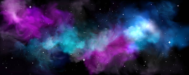 istock Cosmic nebula with purple and blue gas clouds 2229591153