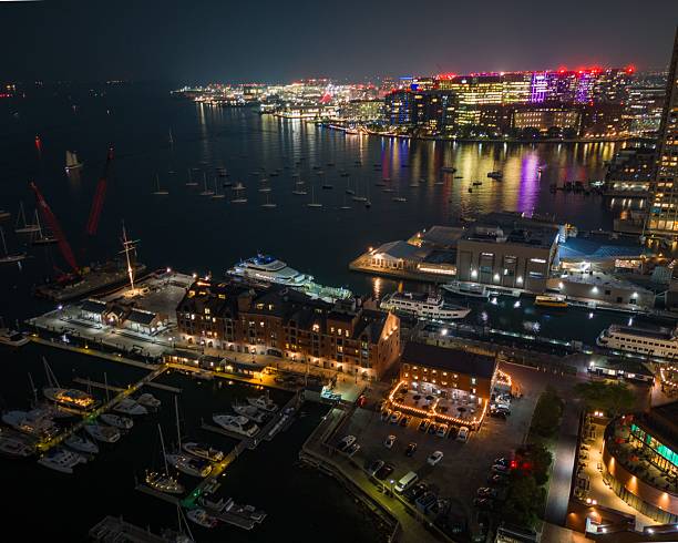 istock Vibrant Waterfront Cityscape at Night 2229595922