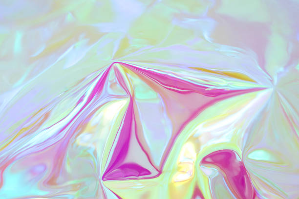 istock Abstract holographic texture in colorful soft pastel tones 2229597977