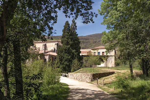 istock Monastery of yuste spain framed by trees 2229601673