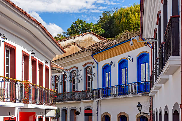 istock Colonial houses and their balconies 2229602366