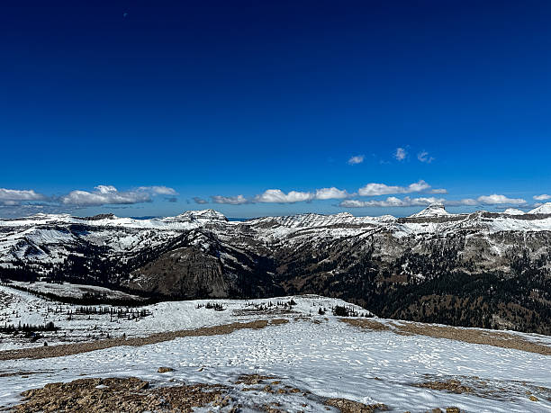 istock Looking down Mount Rendezvous at the snow covered mountains of the Teton Range 2229605643