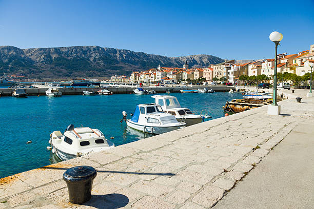 Baska town, island Krk, Croatia.
