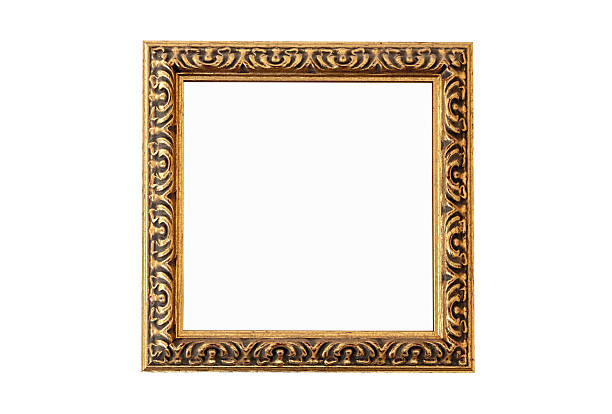 istock Ornate golden empty picture frame isolated 2229608919