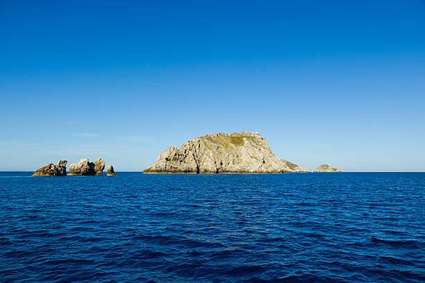 Lighthouse on most remote Croatian island Palagruza.