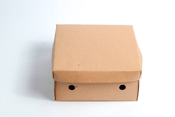 cardboard box carton food container isolated white background