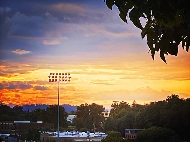 istock Ballpark Lights at Sunset 2229616894