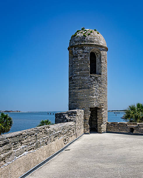 A guard tower at Castillo de San Marcos National Monument at San Augustine, Florida.