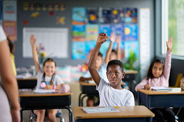 istock Engaged Students Raising Hands in a Diverse Classroom Environment 2229618654