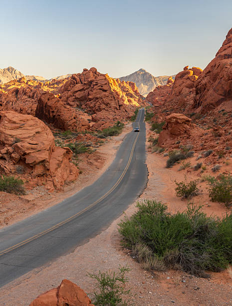 istock Mouses Tank Road through dramatic aztec sandstone formations in Valley of Fire state park 2229622018