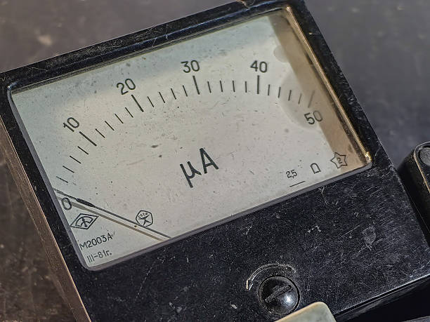 istock An old analog microammeter shows the measurement in microamps, a close-up view. 2229622056