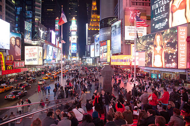 istock New York, Time square, crowds at night 2229623478