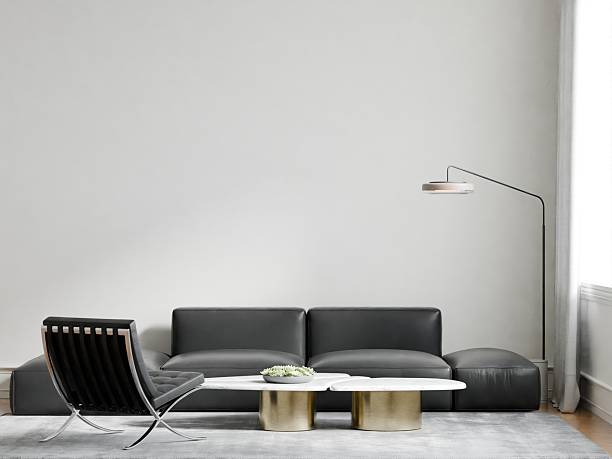 istock Modern Minimalist Living Room Interior Poster Frame Wall Mockup 2229650787