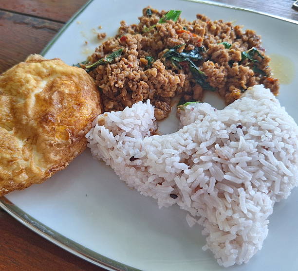 istock Thai Basil Minced Pork with Rice and Omelet 2229655732