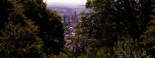 wiesbaden germany from above in the summer