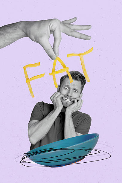 istock Vertical poster collage young man bite nails fear frustrated frightened panic fat fried potato unhealthy junk food nutrition meal bowl 2229673596