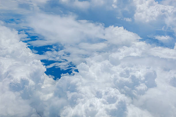 istock a view from airplane window of white cloud bed in the blue sky 2229678068