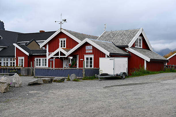 Picturesque wooden houses in the old town of Stavanger, Norway
