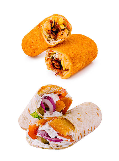 istock Delicious wraps filled with fresh ingredients and savory flavors 2229681616