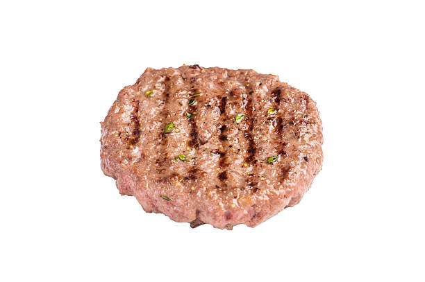 istock BBQ Grilled burger beef meat cutlet isolated on white background 2229682431