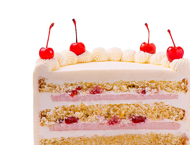 istock Delightful layered cake topped with cherries for festive celebration 2229683686