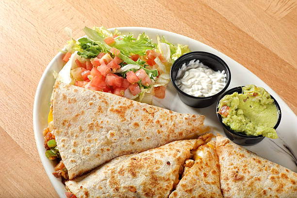 Mexican food dish on wooden table