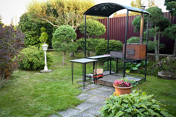 BBQ area in the garden