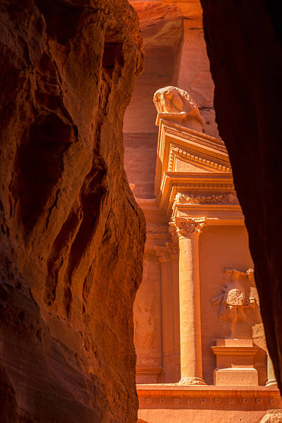 istock Petra, Jordan Siq, Treasury, Al Khazneh frame view 2229688875