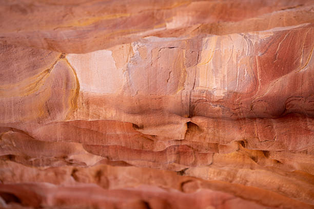 istock Sandstone rock and mineral layers in Petra, Jordan 2229689466