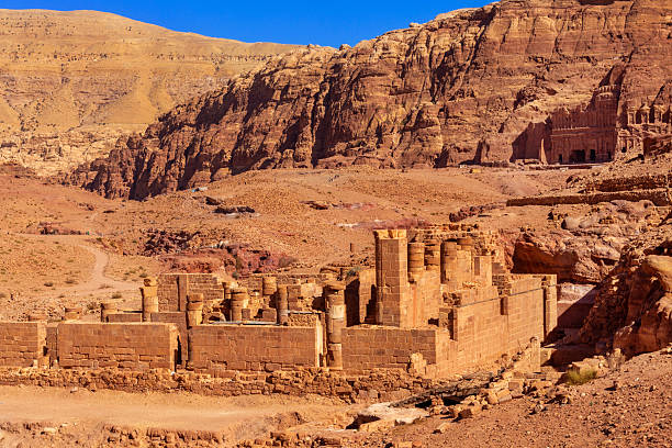 istock Great temple and Royal tombs in Petra, Jordan 2229689736