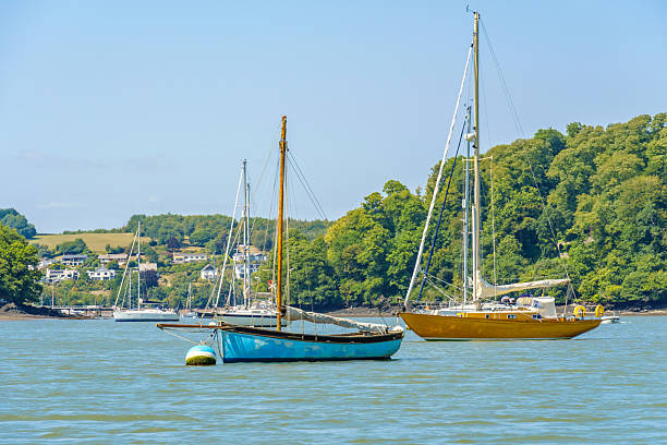 Boats on the River Dart in Dartmouth in Devon
