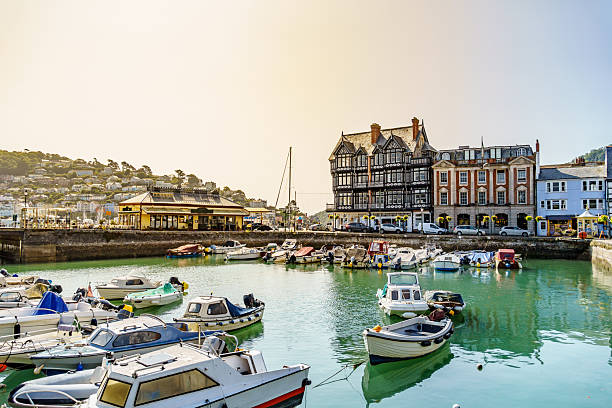 istock Small boats and inner harbour in Dartmouth 2229697037