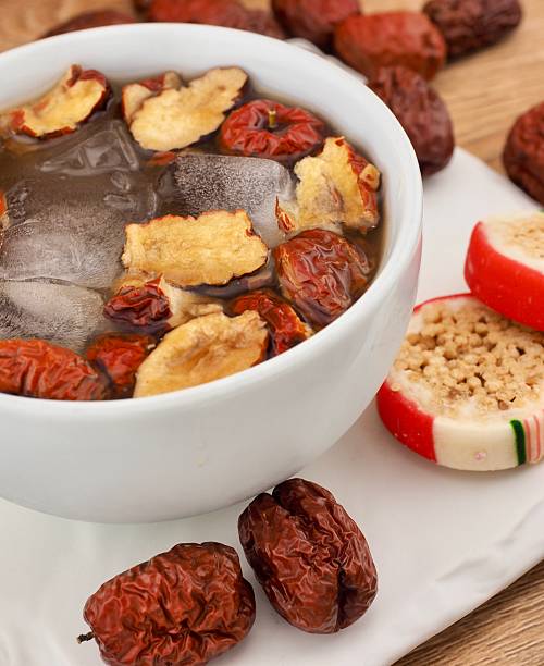 Refreshing iced jujube tea, Korean traditional drink