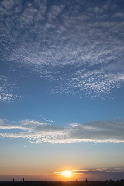 istock Beautiful sunset over the city. Beautiful sky with clouds. Nature composition. 2229705041