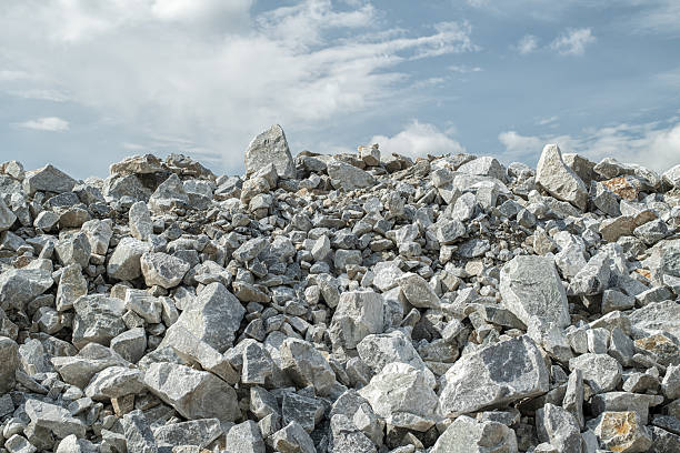 Beautiful pile of rocks and bright blue sky.