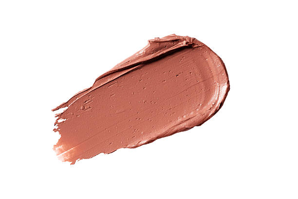 Lipstick swatch isolated on white background.