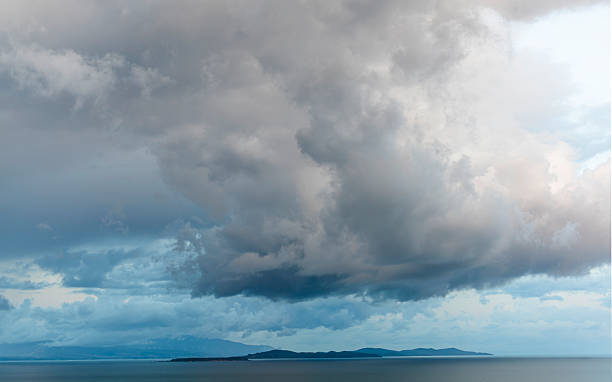 istock Blue and grey clouds covered the entire sky 2229723242