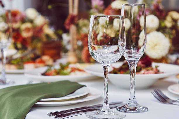 istock Aesthetics stylish autumn table setting, arranged flowers and candles. Cozy holidays table setup. Copy space 2229739690
