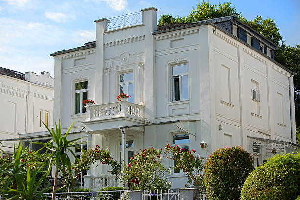 istock Isolated White fronted House on Boppard Promenade 2229764251
