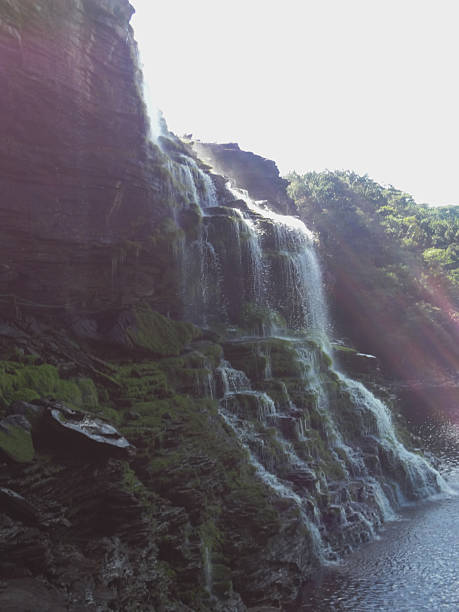 istock Beautiful waterfall, with a stepped appearance and lush vegetation, located in Canaima National Park, Venezuela 2229772616