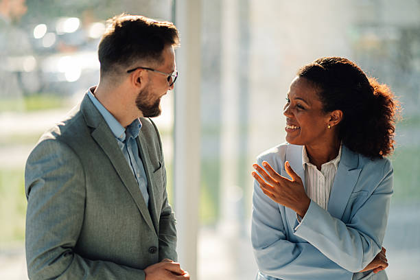 istock Business colleagues engaging in a lively discussion at the office 2229782727
